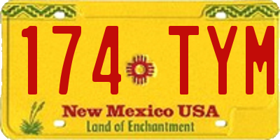 NM license plate 174TYM