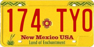 NM license plate 174TYO
