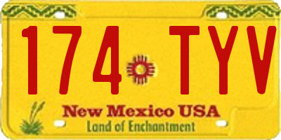 NM license plate 174TYV