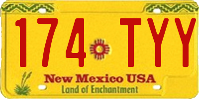 NM license plate 174TYY