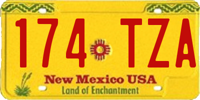 NM license plate 174TZA