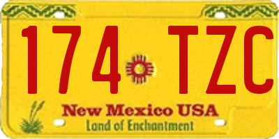 NM license plate 174TZC