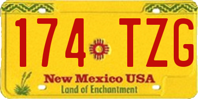 NM license plate 174TZG