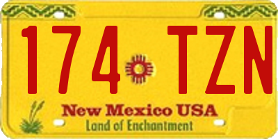 NM license plate 174TZN