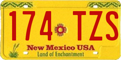NM license plate 174TZS