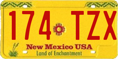 NM license plate 174TZX