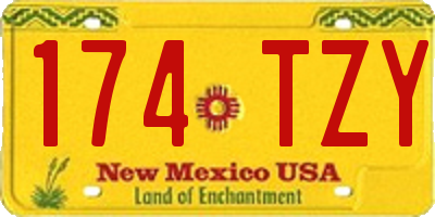 NM license plate 174TZY