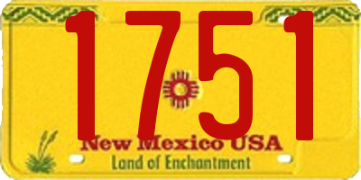 NM license plate 1751