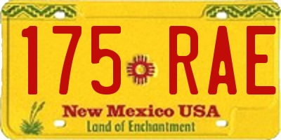 NM license plate 175RAE