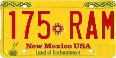 NM license plate 175RAM
