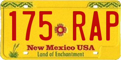 NM license plate 175RAP