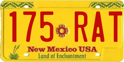 NM license plate 175RAT