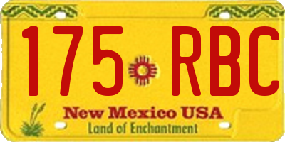 NM license plate 175RBC