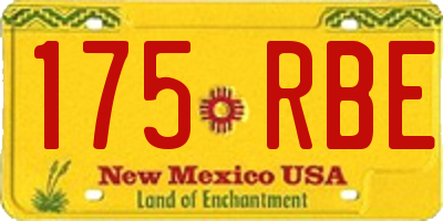 NM license plate 175RBE