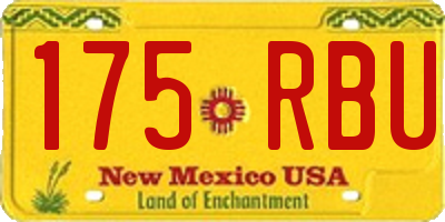 NM license plate 175RBU
