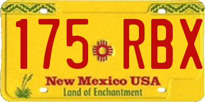 NM license plate 175RBX