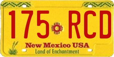 NM license plate 175RCD
