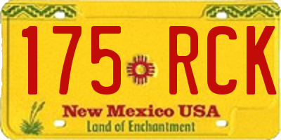 NM license plate 175RCK