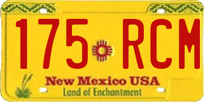 NM license plate 175RCM