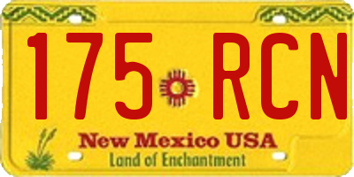NM license plate 175RCN