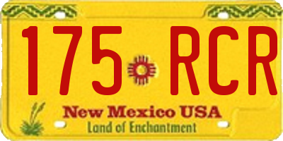 NM license plate 175RCR