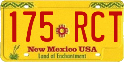 NM license plate 175RCT