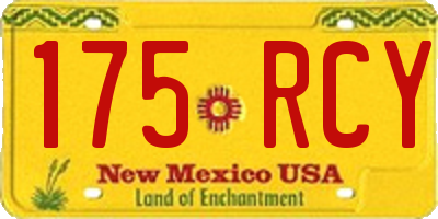 NM license plate 175RCY