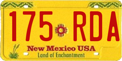 NM license plate 175RDA