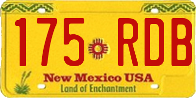 NM license plate 175RDB