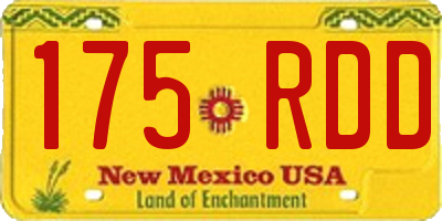 NM license plate 175RDD