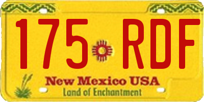 NM license plate 175RDF