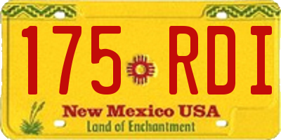 NM license plate 175RDI