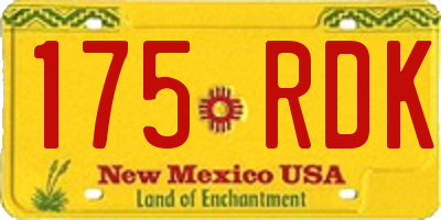NM license plate 175RDK