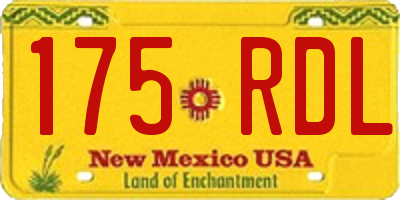 NM license plate 175RDL