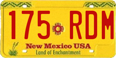 NM license plate 175RDM