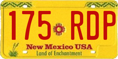 NM license plate 175RDP