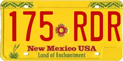 NM license plate 175RDR