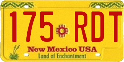 NM license plate 175RDT
