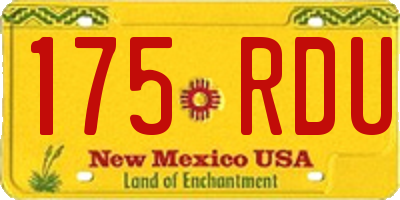 NM license plate 175RDU