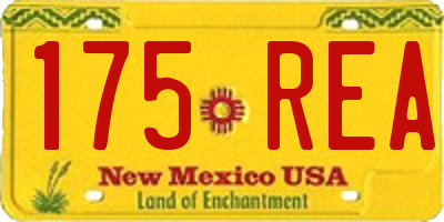 NM license plate 175REA
