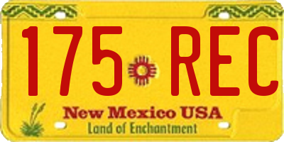 NM license plate 175REC