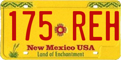 NM license plate 175REH
