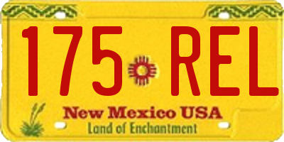 NM license plate 175REL