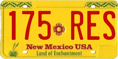 NM license plate 175RES