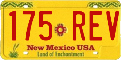 NM license plate 175REV