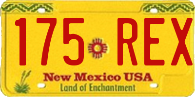 NM license plate 175REX