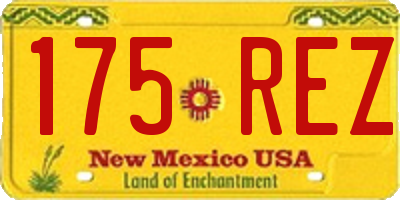 NM license plate 175REZ