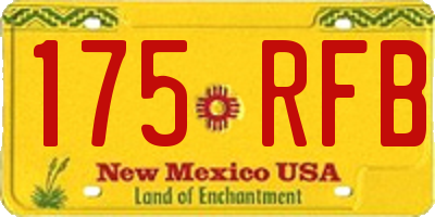 NM license plate 175RFB