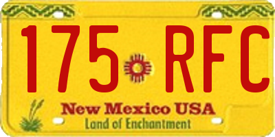 NM license plate 175RFC