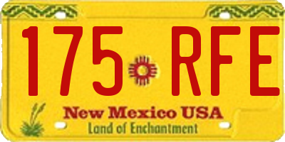 NM license plate 175RFE